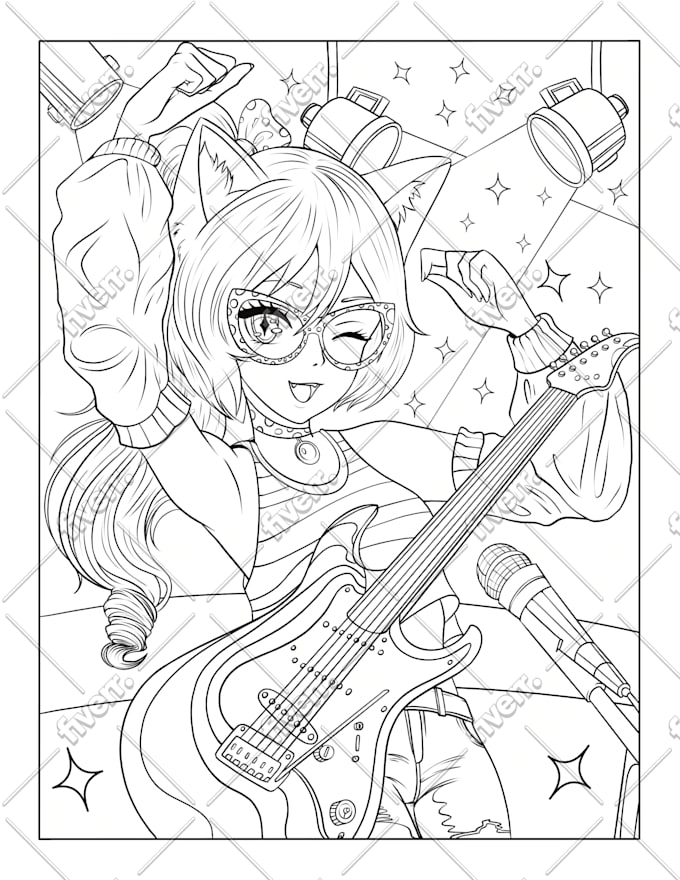 Anime Girl Neko Coloring Pages anime-girl-neko-coloring-pages